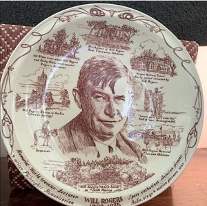 Vintage Will Rogers Memorial Plate